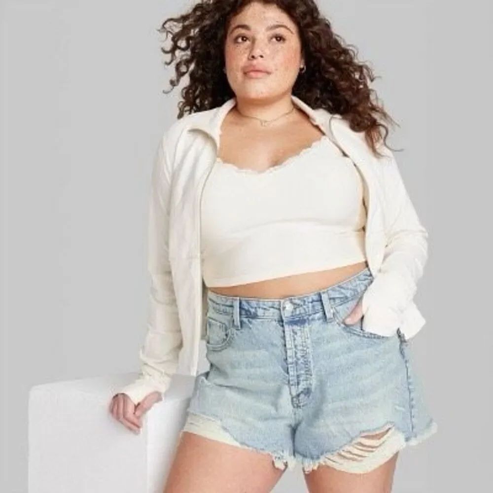 💖wild fable high rise pantalon corto distressed Sz 10 shorts✨